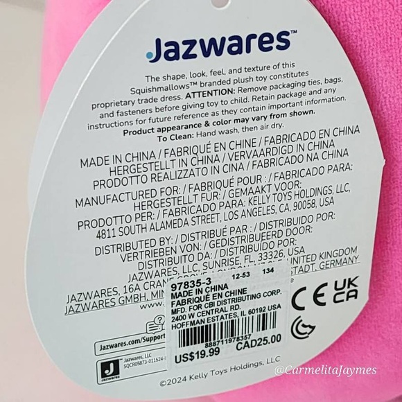 🇨🇦 LIVO 🩷🐻 Neon Pink Gummy Bear CANADIAN EXCLUSIVE Squishmallow Kellytoy NWT - Picture 4 of 8